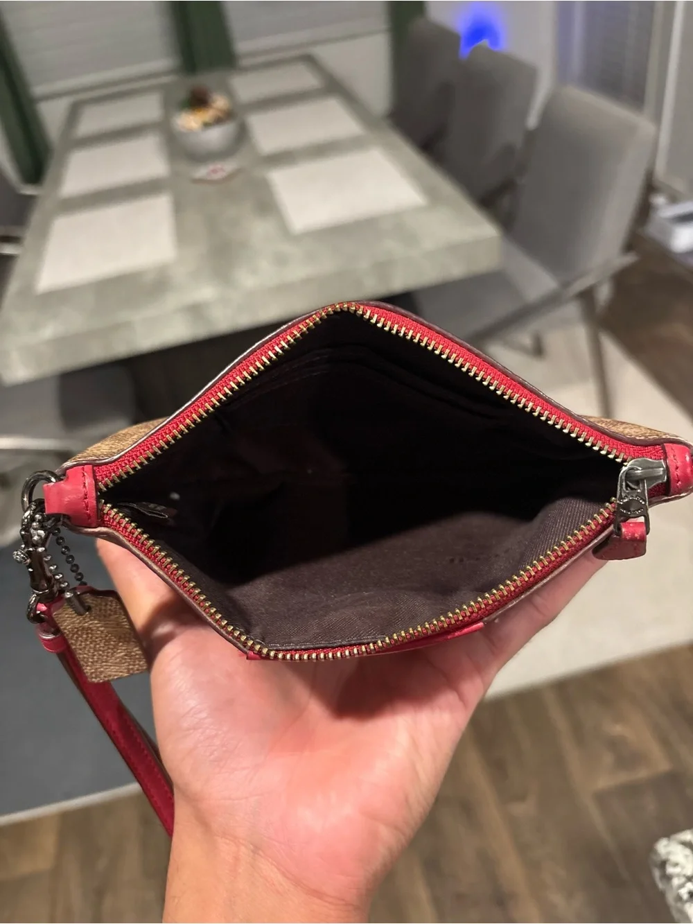 Coach signature wristlet